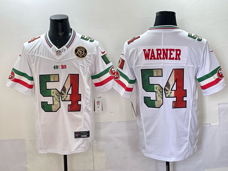 Men 2025 Nike San Francisco 49ers #54 Warner white Mexico Limited NFL Jersey 009